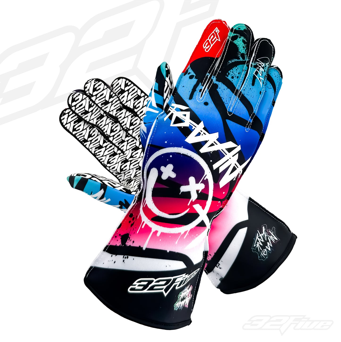SMILE TO WIN - blue/fluo pink